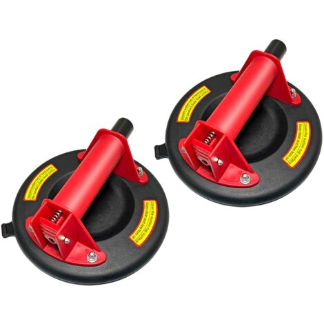 Fliesen-Saugnapf, 2 Stück, 20,3 cm, professioneller Glas-Saugnapf, Glas-Hebe-Saugnapf, Glaser-Saugnapf zum Transportieren und Bewegen von Glas, Platten, Fliesen, Möbeln, Traglast 110 kg