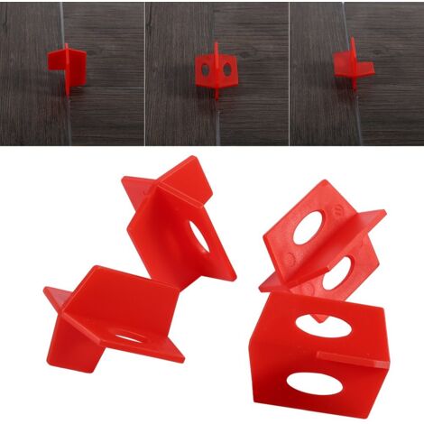 Fliesenentferner mit 3-seitigem Nivelliersystem – 50 Stück, rot, PP-Material, 2 mm Fliesenabstand – für Wand- und Bodenmontage