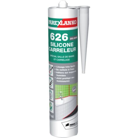 Fliesenleger-Silikondichtmasse 626 PAREXLANKO - 310 ml - mittelgrau - G626GRIMOY310
