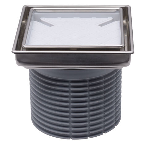 Fliesenträger Ø 110mm, Edelstahlrahmen 132x132mm / 112x112mm