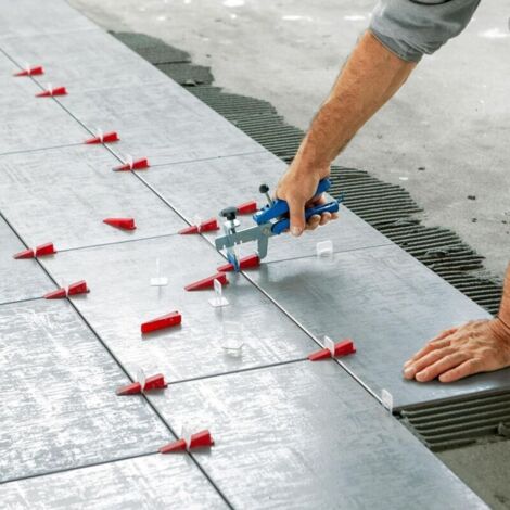 Fliesenverlegekeile, 100er-Pack, Rot, Fliesenverlegesystem, Tür- und Fenstermontage, Türrahmenmontage, Kunststoff-Fliesenkeil, Hilfsmittel für Fliesenleger, Werkzeuge und Zubehör