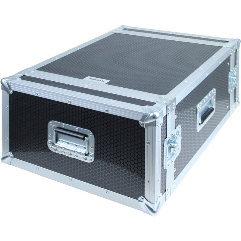 Kimex - Flight case rack 19'', Capacité 6U, Double porte