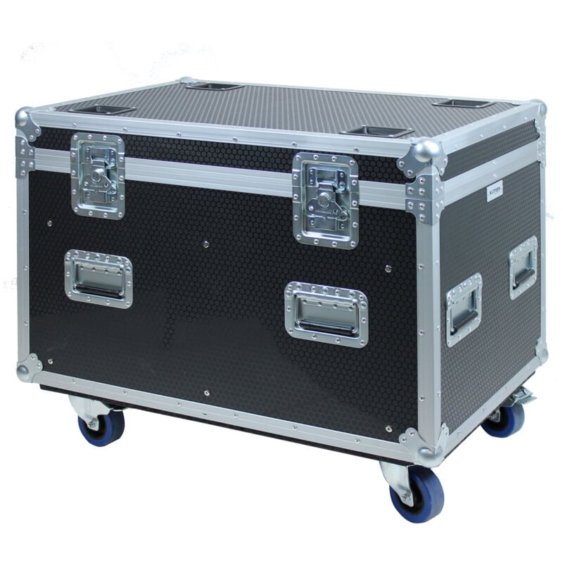 Kimex - Flight case type malle 90 x 60 x 60 cm + rangement intérieur