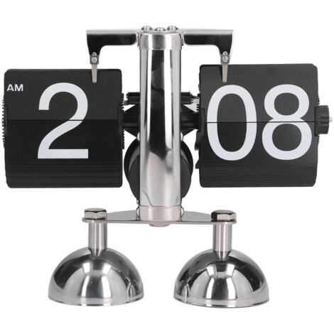 Flip Clock Quartz Movement High Accuracy Retro Style Stainless Steel Simple Operation Quartz Clock