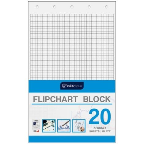 FLIPCHART BLOCCO 20 GRIGLIA 640X1000