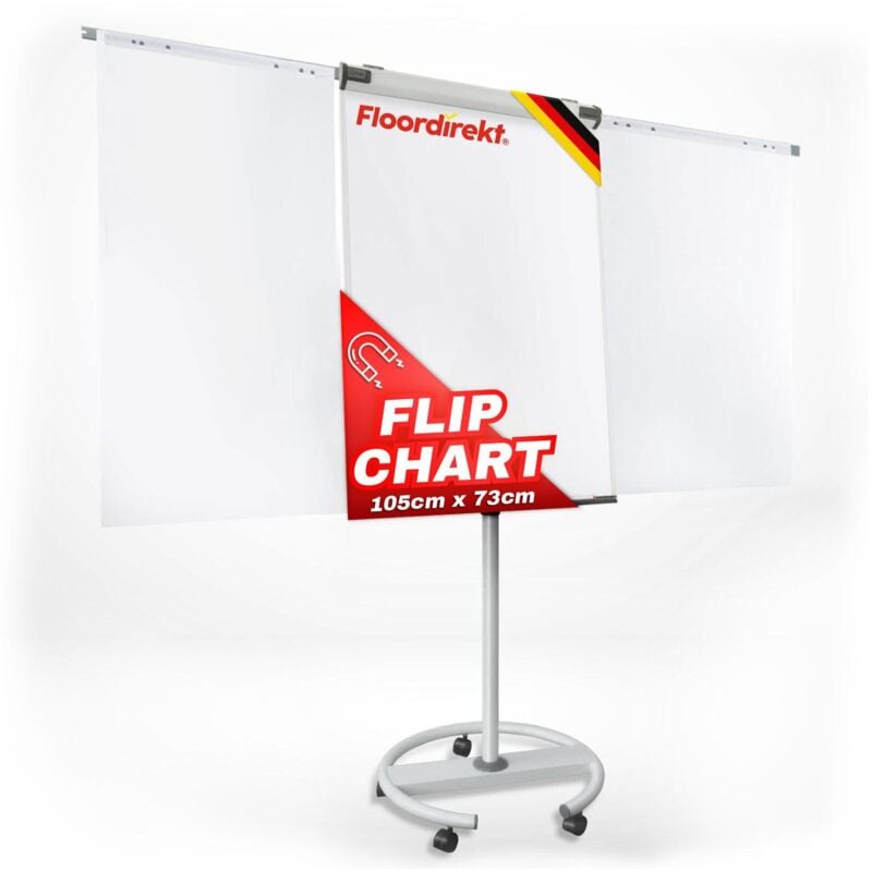 Tableau blanc trépied Tableau mobiles Shark Premium Sur Roulettes 73 x 104 cm