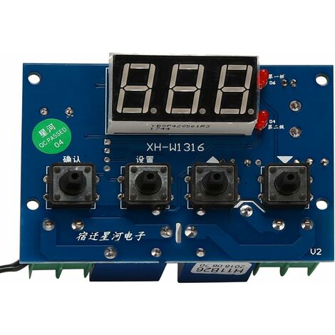 Flisdtry 12V Tipo Termostato universal + Control de aceleración 2 - Relé de salida Controlador de temperatura de alarma alta y baja