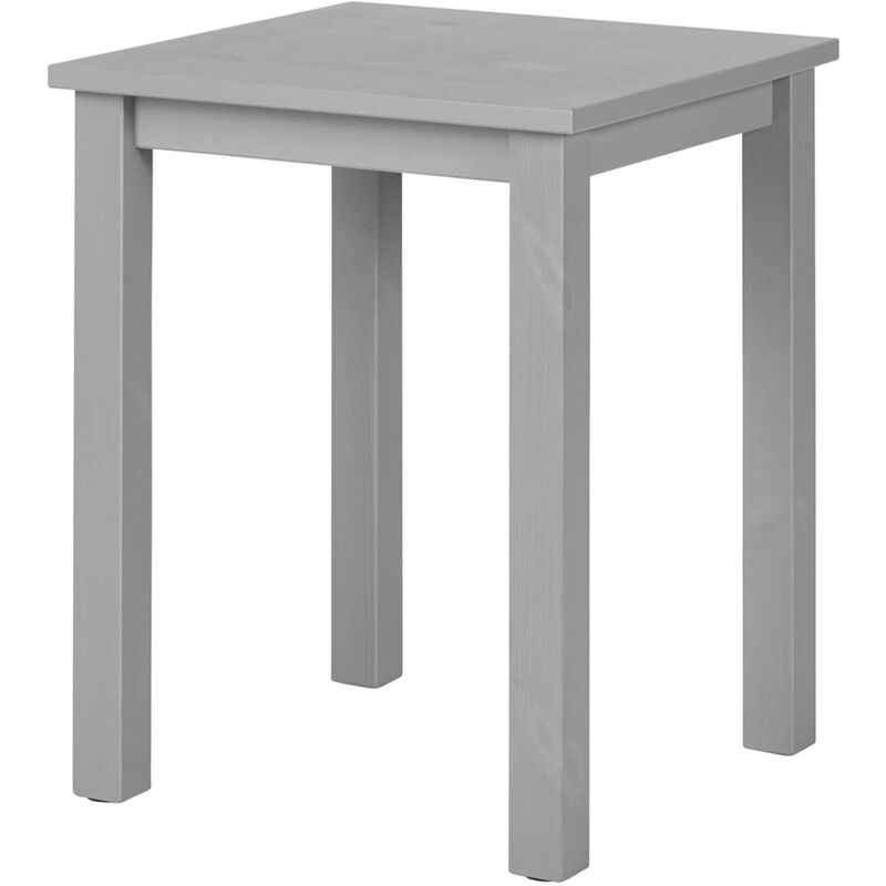 Flix - Table d'Appoint Carrée Bois Massif Vernis Gris