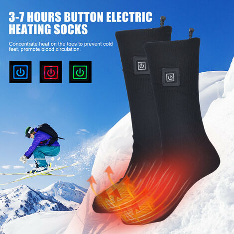 FlkwoH Chaussette Chauffante avec 3 Niveaux De Chauffage,Chaussettes Chauffantes pour Homme Et Femme DaptéEs Au Ski, à La Chasse