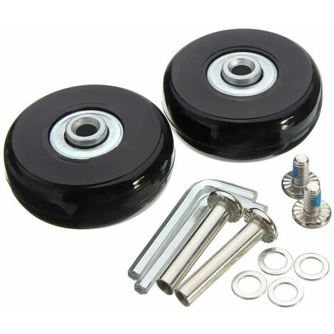 FlkwoH Pair Suitcase Wheels, Suitcase Luggage Replacement Wheels with 360° Rotation Plastic Luggage Swivel Wheels Suitcase Wheel for Trolley Suitcase Trunk