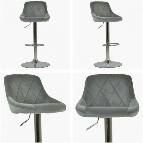 Selena bar stool grey distressed velvet hot sale