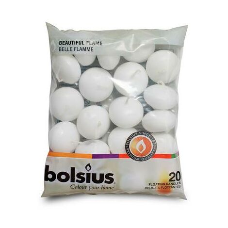 Floating Candle Bag 20Pz White BOLSIUS