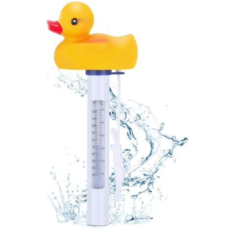 Floating Pool Thermometer, Floating Thermometer with String, Duck Style Water Thermometer for Outdoor and Indoor Pools, Hot Tubs, Spas