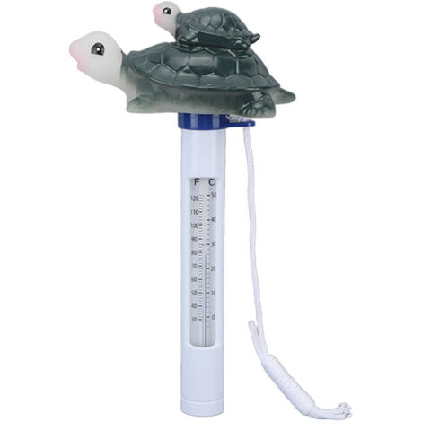 Floating Pool Thermometer Waterproof Cartoon Water Turtle Shape Swimming Pool Thermometer for Indoor Outdoor Spas