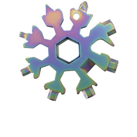 Flocon de neige outil multifonctionnel 18 en 1 clé porte-clés clé hexagonale tournevis multifonction hexagonale