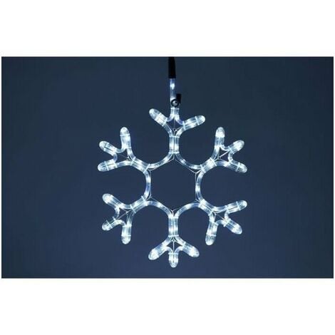 Flocon lumineux 90 LEDS - 40 cm - Blanc - Tube L 3 m x Ø 11 cm