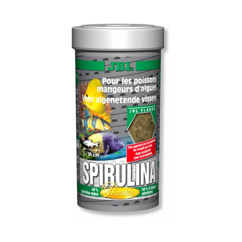 Flocons spéciaux pour mangeurs d'algues Spirulina 250 ml - JBL