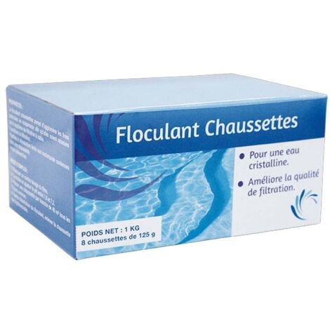 HYDRAPRO Floculant en chaussettes pour filtre à sable - Boite de 1kg (8 chaussettes) - SENET Piscine