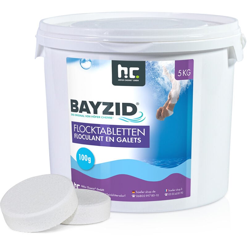 Höfer Chemie Gmbh - 5 kg Bayzid® Floculant en galets (100g) (1 x 5 kg)