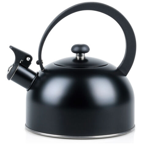 Flötenkessel, Stahl, schwarz, 2 l