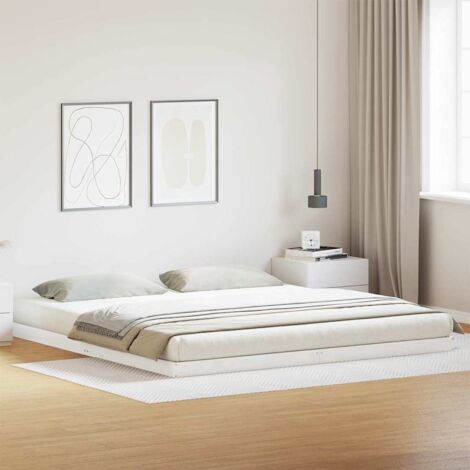 Floor Bed Frame White 180 x 210 cm Solid Pine wood vidaXL