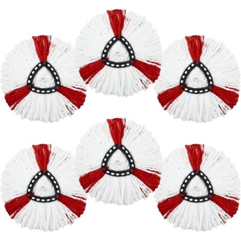 Floor Cloths - 37cm - Suitable for Vileda Turbo - O-Cedar - EasyWring - RinseClean - Microfiber Cloth - Replacement Mop Pads - Mop Heads - 360° Rotary Mop - Red