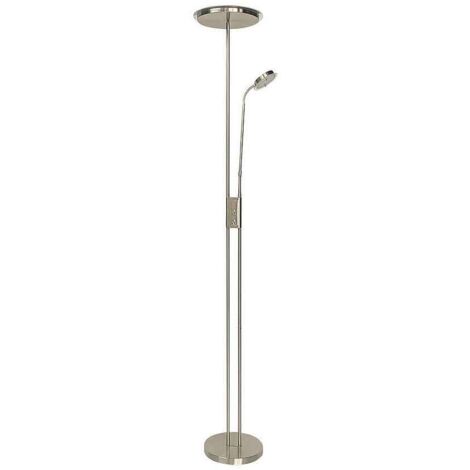 Floor de living room antares 20w+7w 4000k w/lector leather 183x25x25 cm tactile w/ dimmer &amp memory