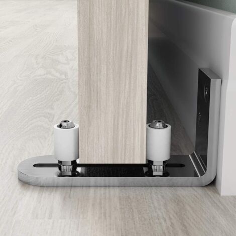floor guide​Sliding door guide, door guide, wall mounting, ball bearing guide, silver