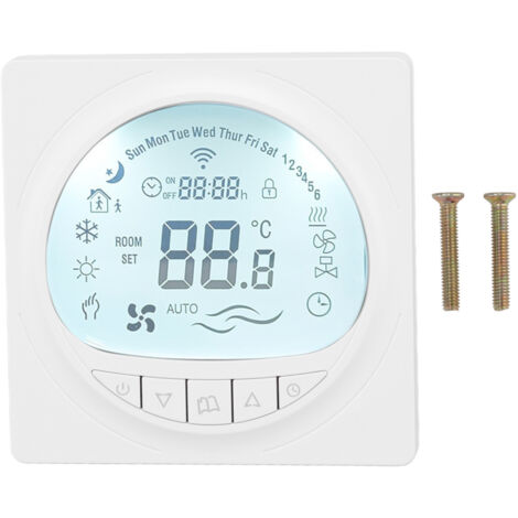 Floor Heating Thermostat Programmable Large LCD Display Plumbing Temperature Controller with 485 Communication 220V