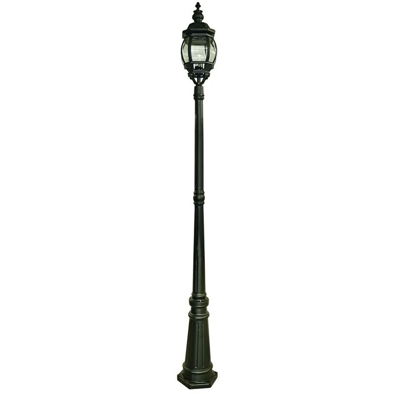 Bel Aire - 1 Light Outdoor Lamp Post Black IP44, E27 - Searchlight