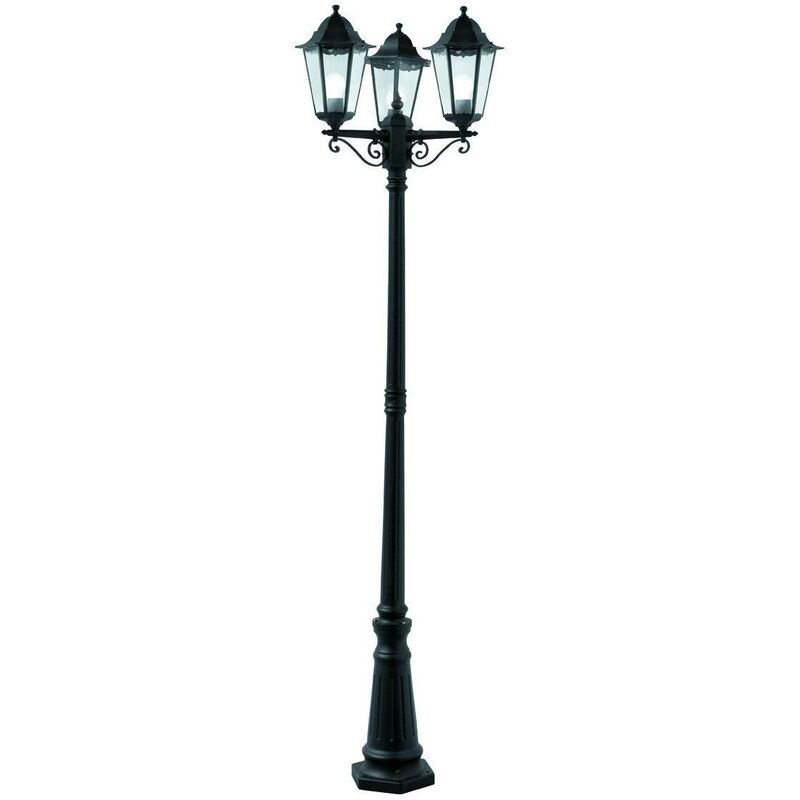 Searchlight Lighting - Searchlight Alex - 3 Light Outdoor Lamp Post Black IP44, E27