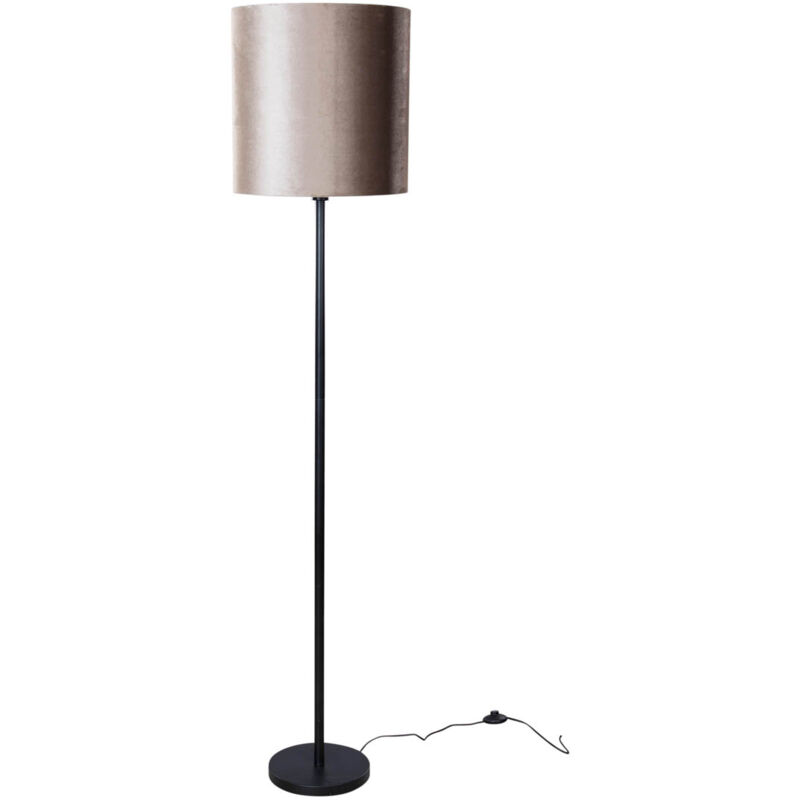 Image of Floor Lamp Black with Taupe Velvet&hellip;