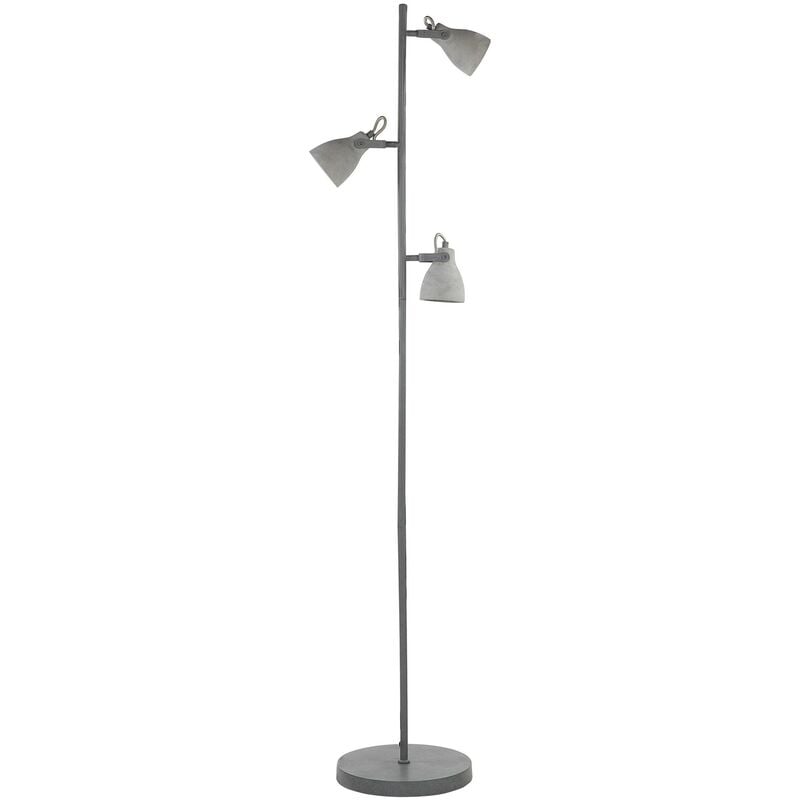 Industrial Standing Floor Lamp Light Natural Concrete Cement Grey Mistago