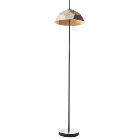 Floor lamp dove gray lampshade black base cm 3 160 h