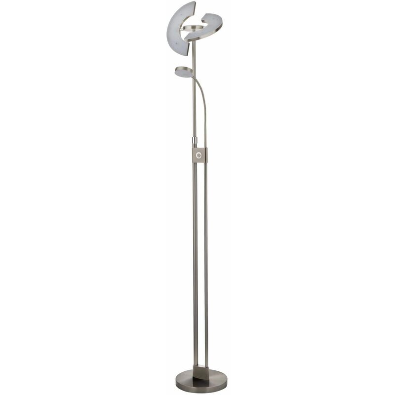 Floor lamp gio led mother and child satin nickel and chrome