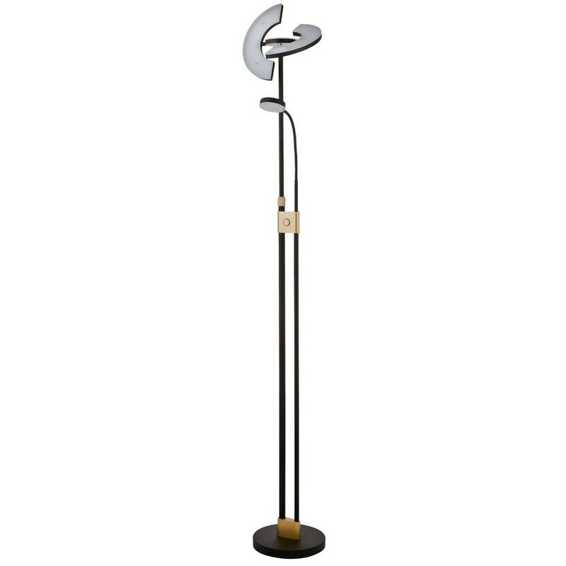 Searchlight - Gio Led Mother & Child Floor Lamp Matt Black & Satin Brass