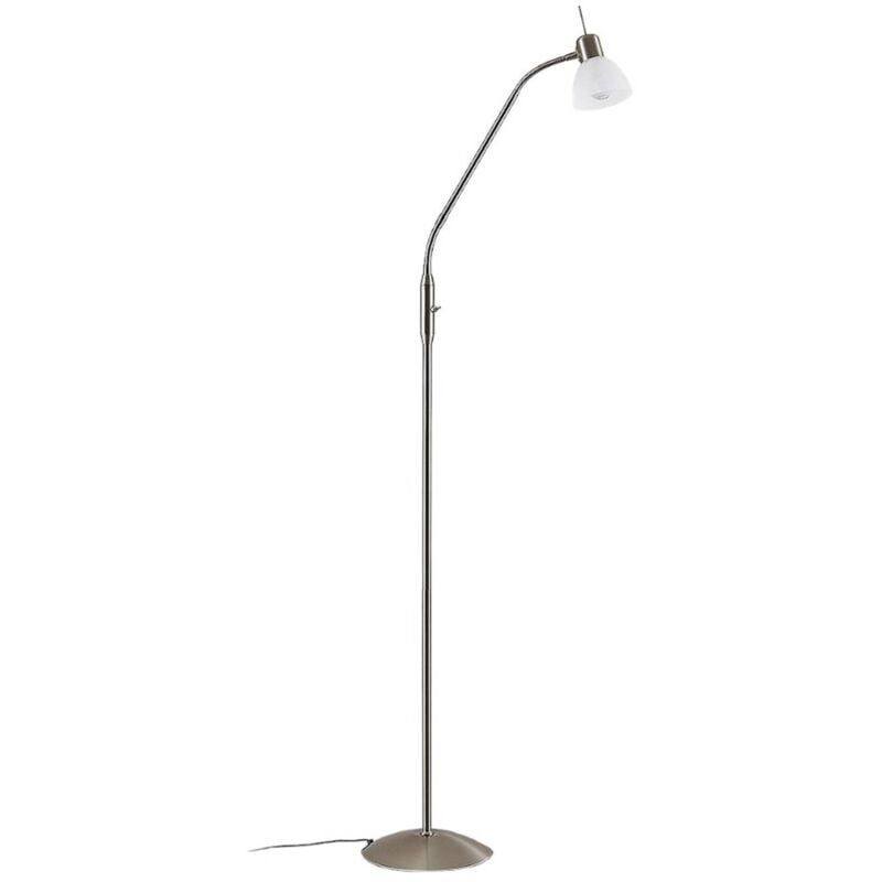 Floor Lamp 'Gwendolin' (modern) in Silver made of Metal for e.g. Living Room & Dining Room (1 light source, E14) from Lindby