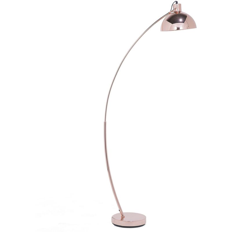 Modern Floor Lamp Arc Metal Living Room Study Copper Dintel - Copper