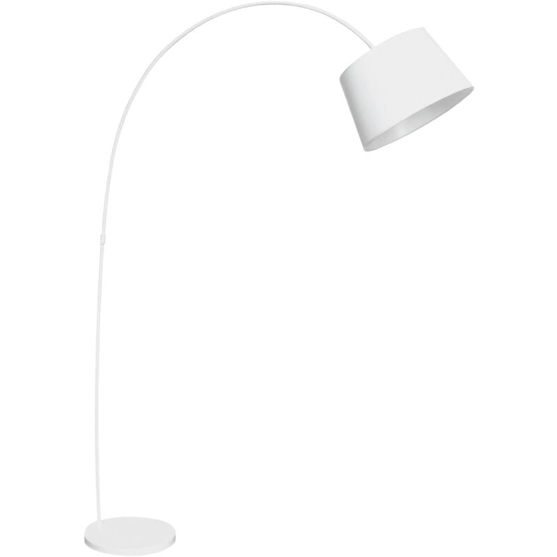 Premier Housewares - White Metal Arched Floor Lamp