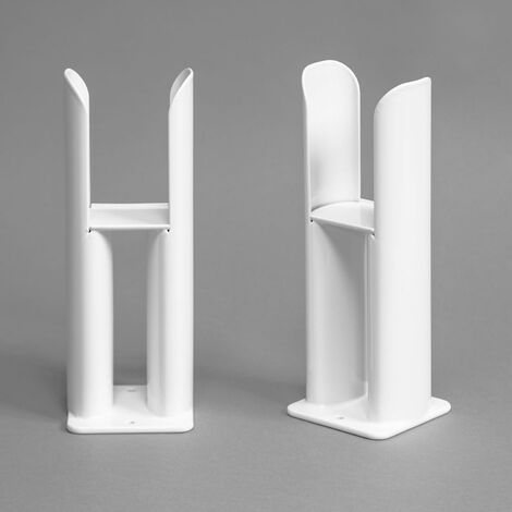 Floor Mounted Feet Leg Supports for Double Bar Horizontal Flat Radiator White