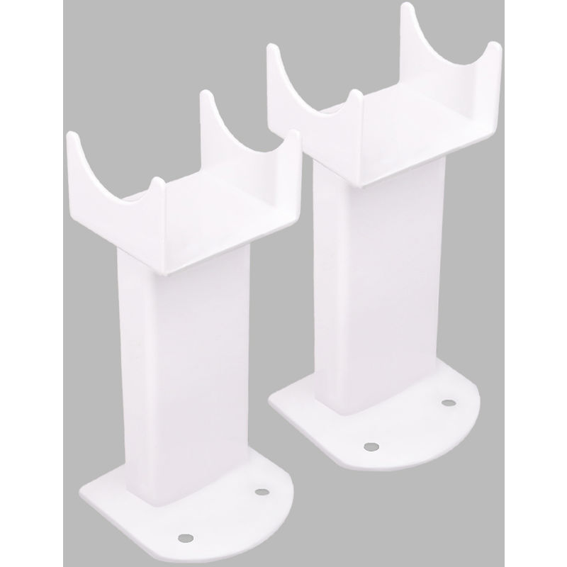 Warmehaus - Floor Mounting Brackets for Oval Column Radiator 2PC/Set White