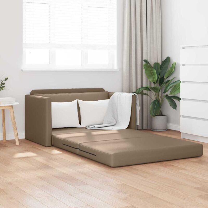 Vidaxl - Sofa Bed Cappuccino 124 X 71 X 78 Cm Artificial Leather