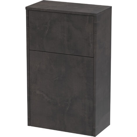 Floor Standing WC Toilet Unit (Pan & Cistern Not Included), 500mm - Textured Matt Metallic Slate