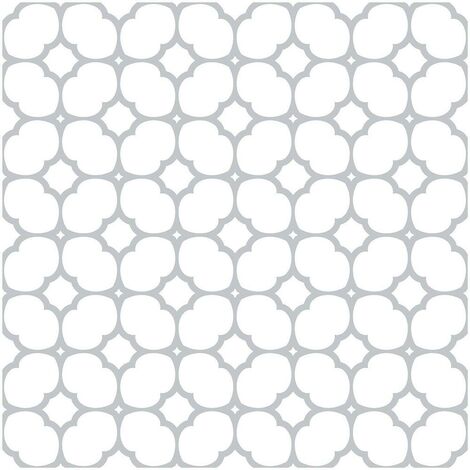 main image of "Floor Tiles Self Adhesive Grey White Geo Vinyl Flooring Kitchen Bathroom 1m²"