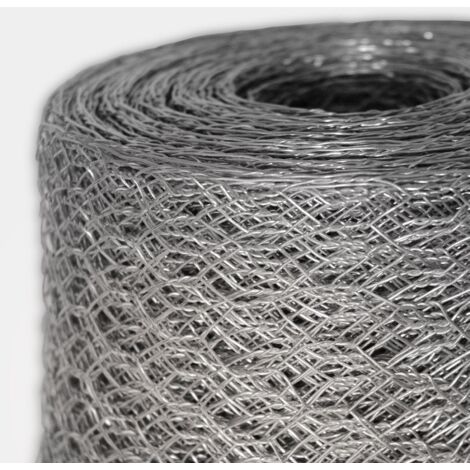 Floordirekt – Grillage triple torsion galvanisé 50 cm x 10 m – Maille hexagonale 13 mm – Résistant aux intempéries pour enclos animaux