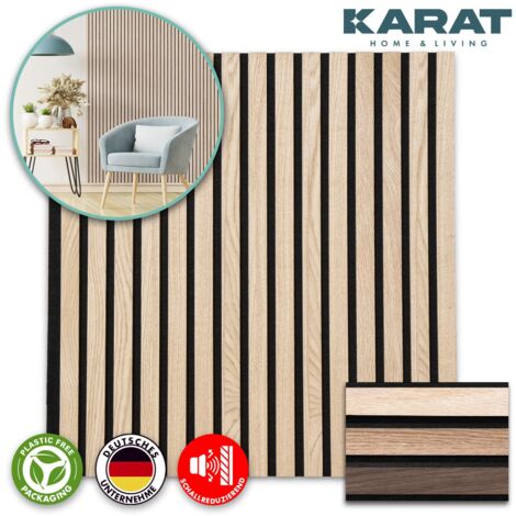 Floordirekt – Panneau acoustique ossature bois 60 x 60 cm – Épaisseur 2,1 cm – Feutre haute qualité – Installation rapide pour bureaux et salons