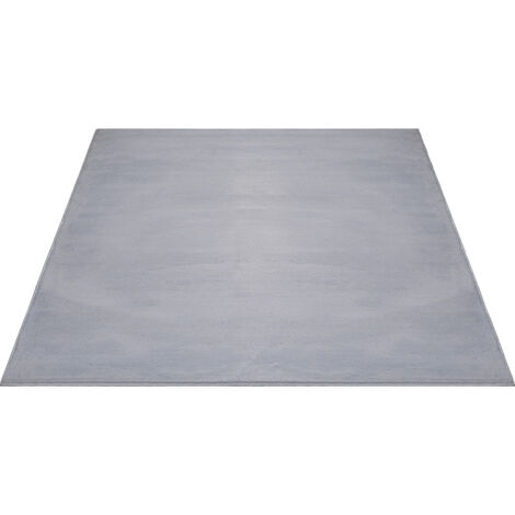 FLOORNOVO Hochflor Teppich Grau einfarbig - 140 x 70 cm - Besonders Weicher Teppich Wohnzimmer & Badezimmerteppich - Pflegeleicht - vielseitig einsetzbar im Innenbereich