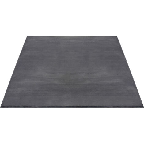 FLOORNOVO Hochflor Teppich Grau einfarbig - 200 x 140 cm - Besonders Weicher Teppich Wohnzimmer & Badezimmerteppich - Pflegeleicht - vielseitig einsetzbar im Innenbereich