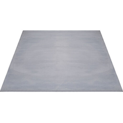 FLOORNOVO Hochflor Teppich Grau einfarbig - 200 x 140 cm - Besonders Weicher Teppich Wohnzimmer & Badezimmerteppich - Pflegeleicht - vielseitig einsetzbar im Innenbereich
