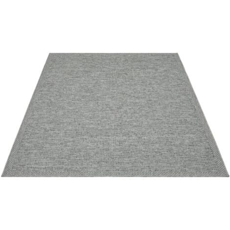 FLOORNOVO Hochflor Teppich Grau Fischgrätmuster - 280 x 200 cm - Besonders Weicher Teppich Wohnzimmer & Badezimmerteppich - Pflegeleicht - vielseitig einsetzbar im Innenbereich